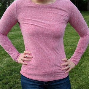Target Mossimo Pink Heathered Long Sleeve